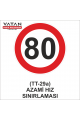 TT-29a AZAMİ HIZ SINIRLAMASI 80
